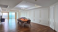 Spacious and noble, the dining-area