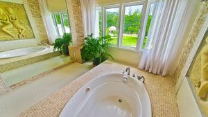 Indoor Jacuzzi with a view